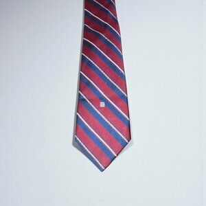 Givenchy Signature Collection Tie Red Navy Stripe Career Formal